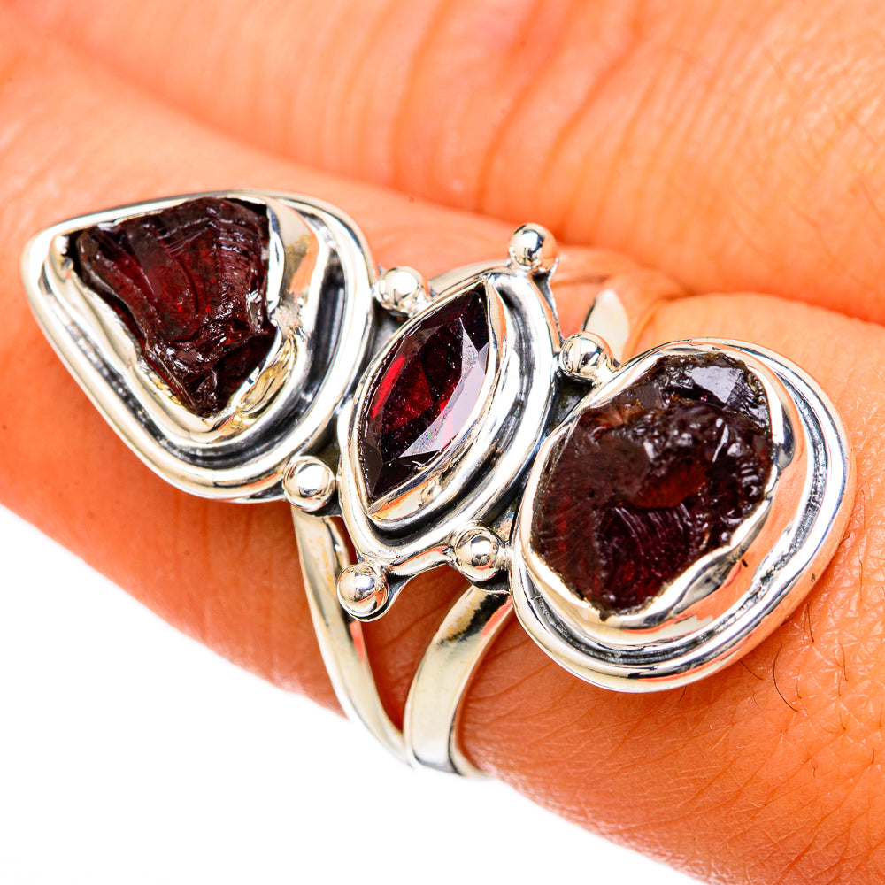 Garnet Rings handcrafted by Anasilvercos - RING104952