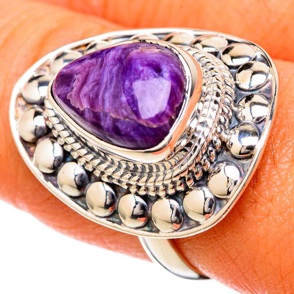 Charoite Rings handcrafted by Anasilvercos - RING104957