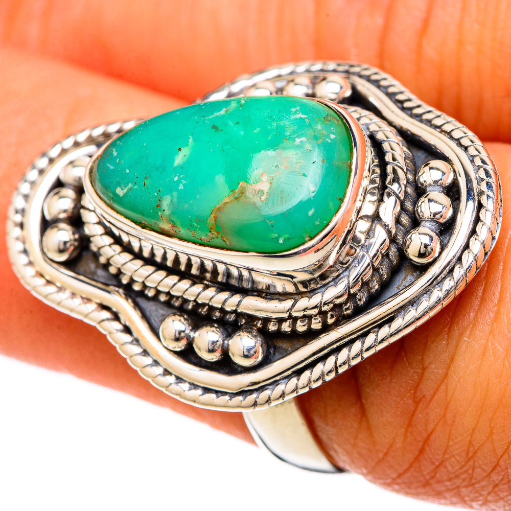 Chrysoprase Rings handcrafted by Anasilvercos - RING104974