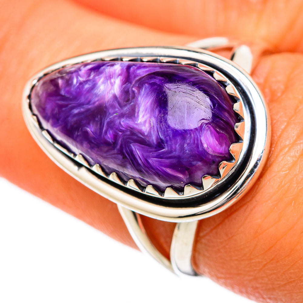 Charoite Rings handcrafted by Anasilvercos - RING104984