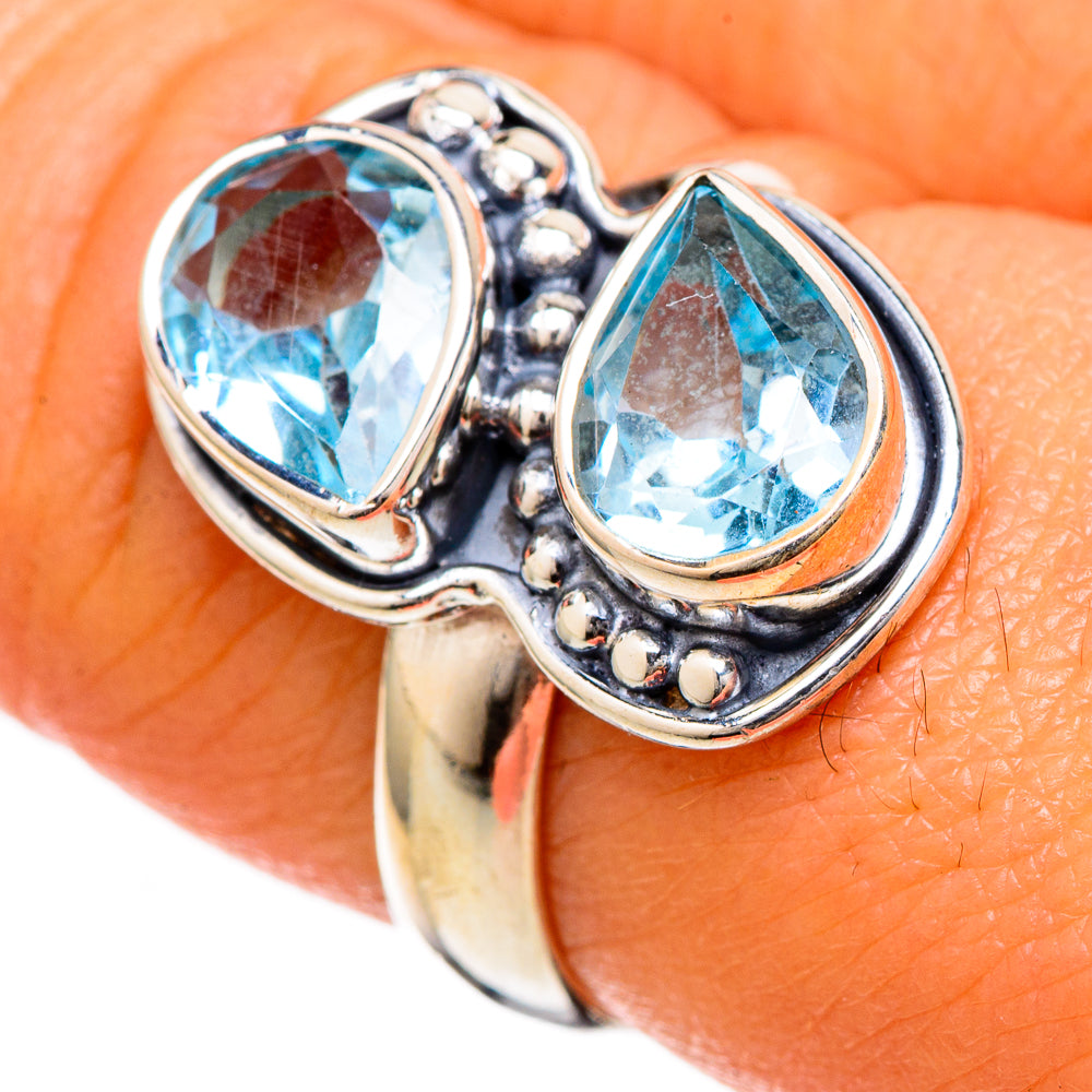 Blue Topaz Rings handcrafted by Anasilvercos - RING104997