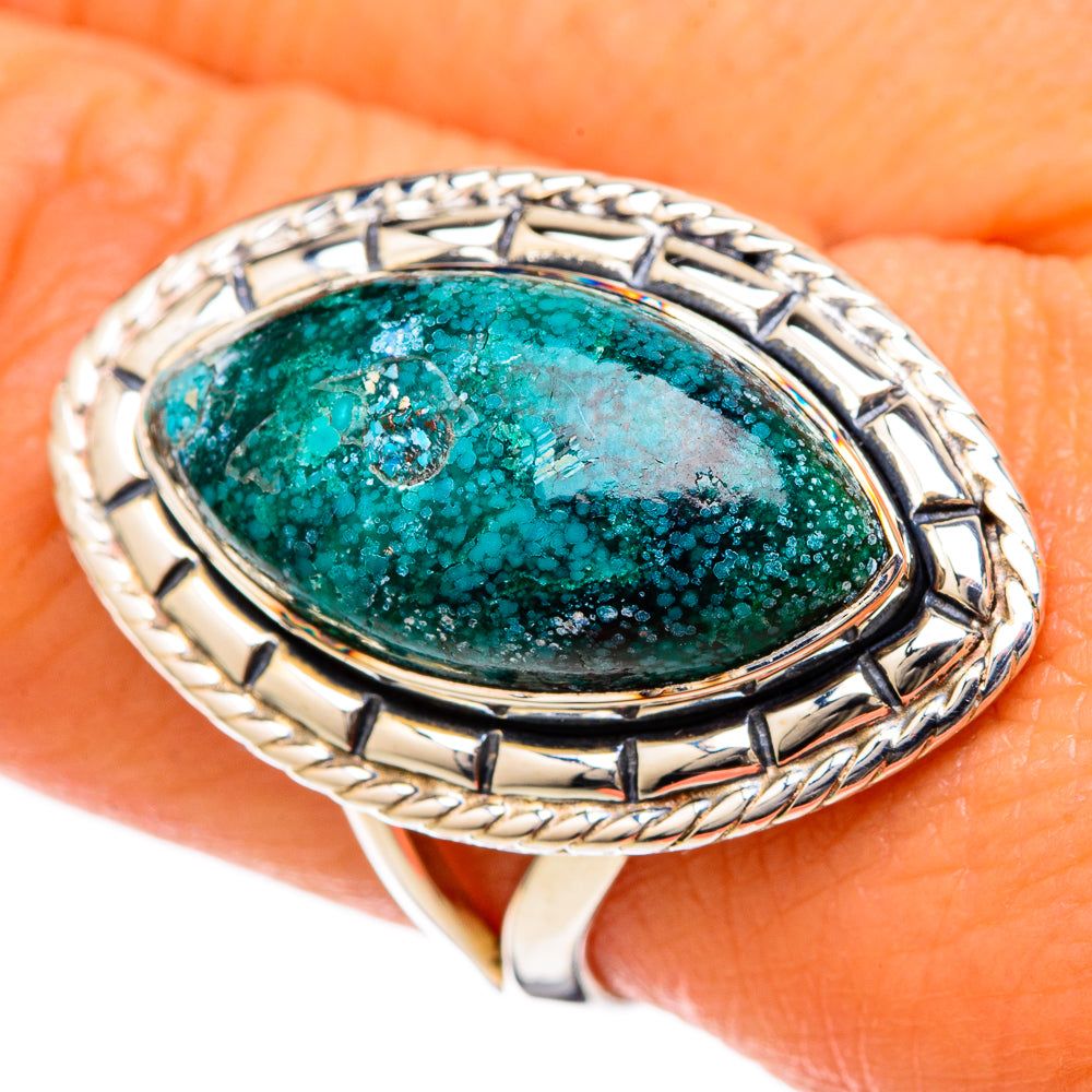 Chrysocolla Rings handcrafted by Anasilvercos - RING105004