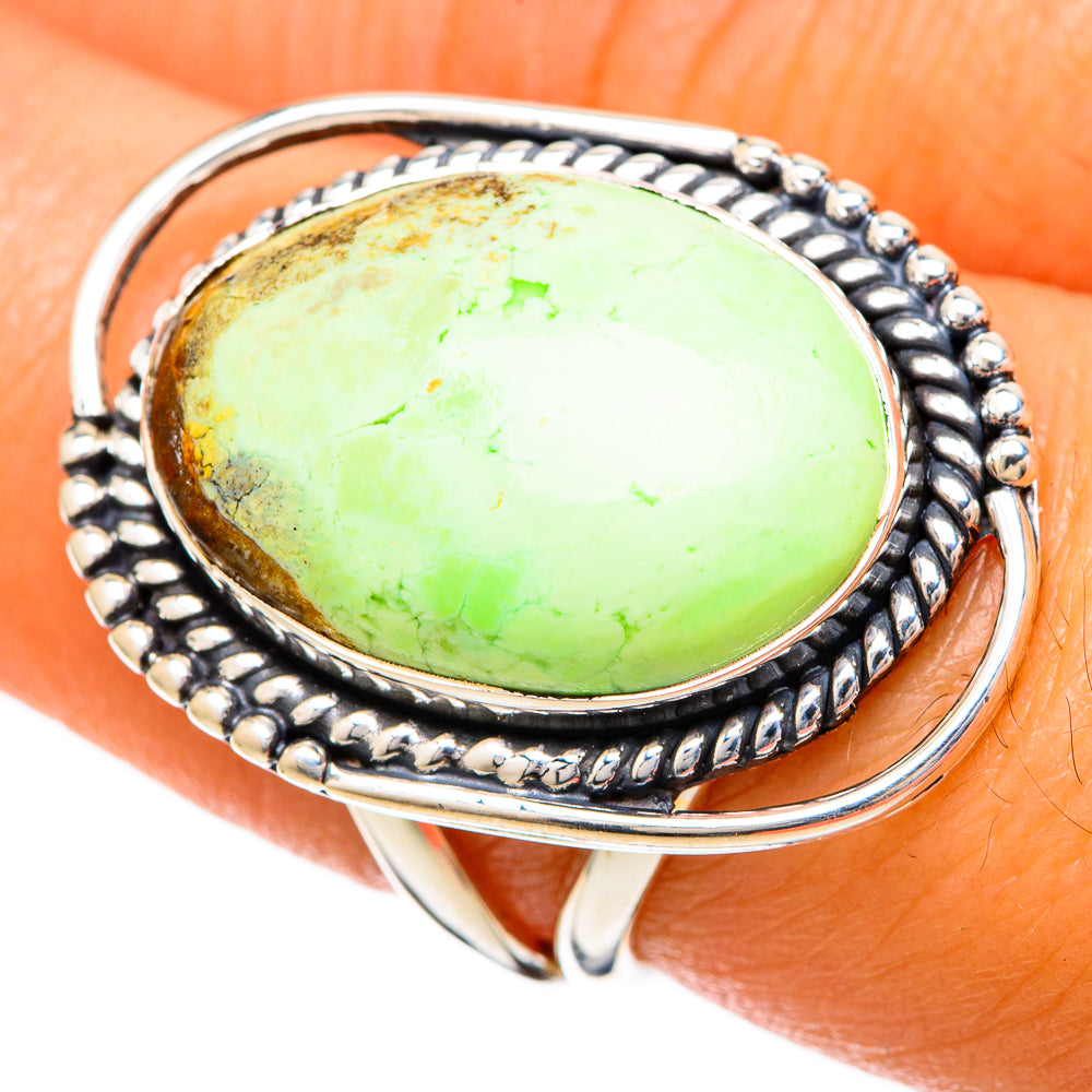 Lemon Chrysoprase Rings handcrafted by Anasilvercos - RING105005