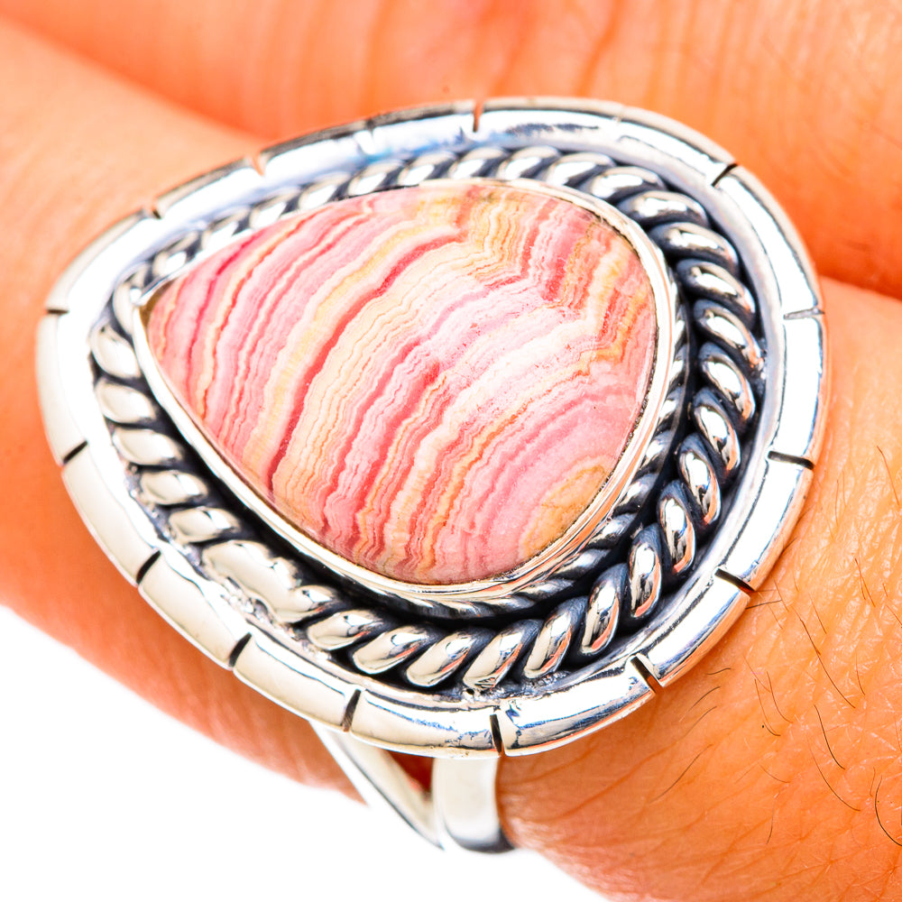 Rhodochrosite Rings handcrafted by Anasilvercos - RING105011