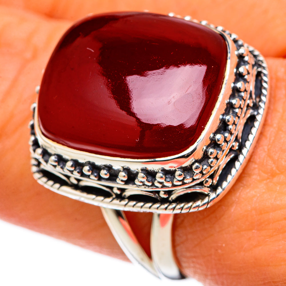 Red Onyx Rings handcrafted by Anasilvercos - RING105030