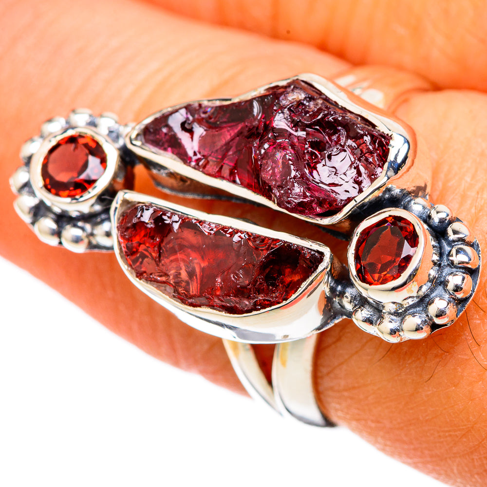 Garnet Rings handcrafted by Anasilvercos - RING105033