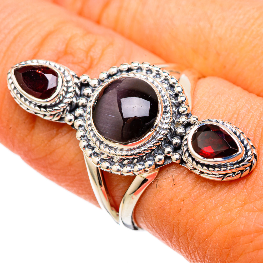 Garnet Rings handcrafted by Anasilvercos - RING105034