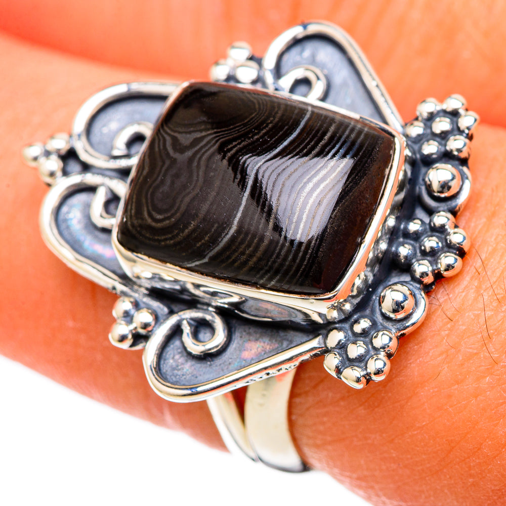 Psilomelane Rings handcrafted by Anasilvercos - RING105040