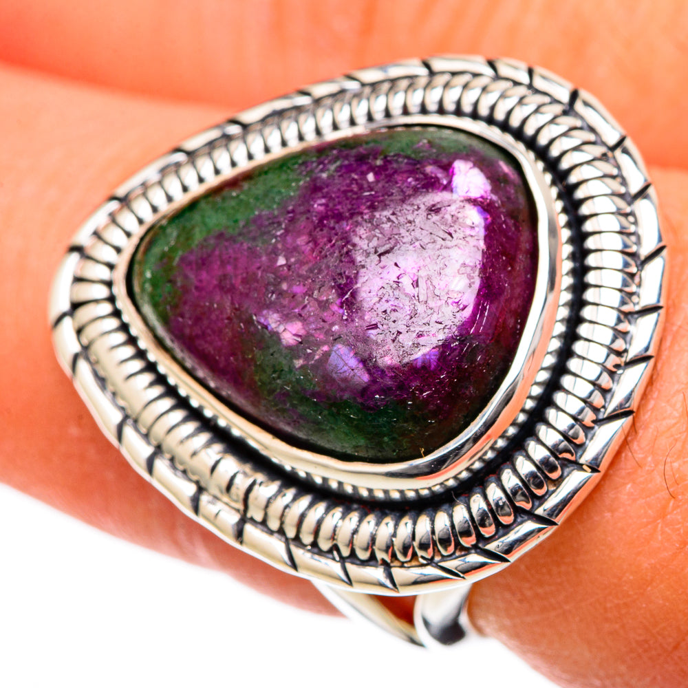 Ruby Zoisite Rings handcrafted by Anasilvercos - RING105044