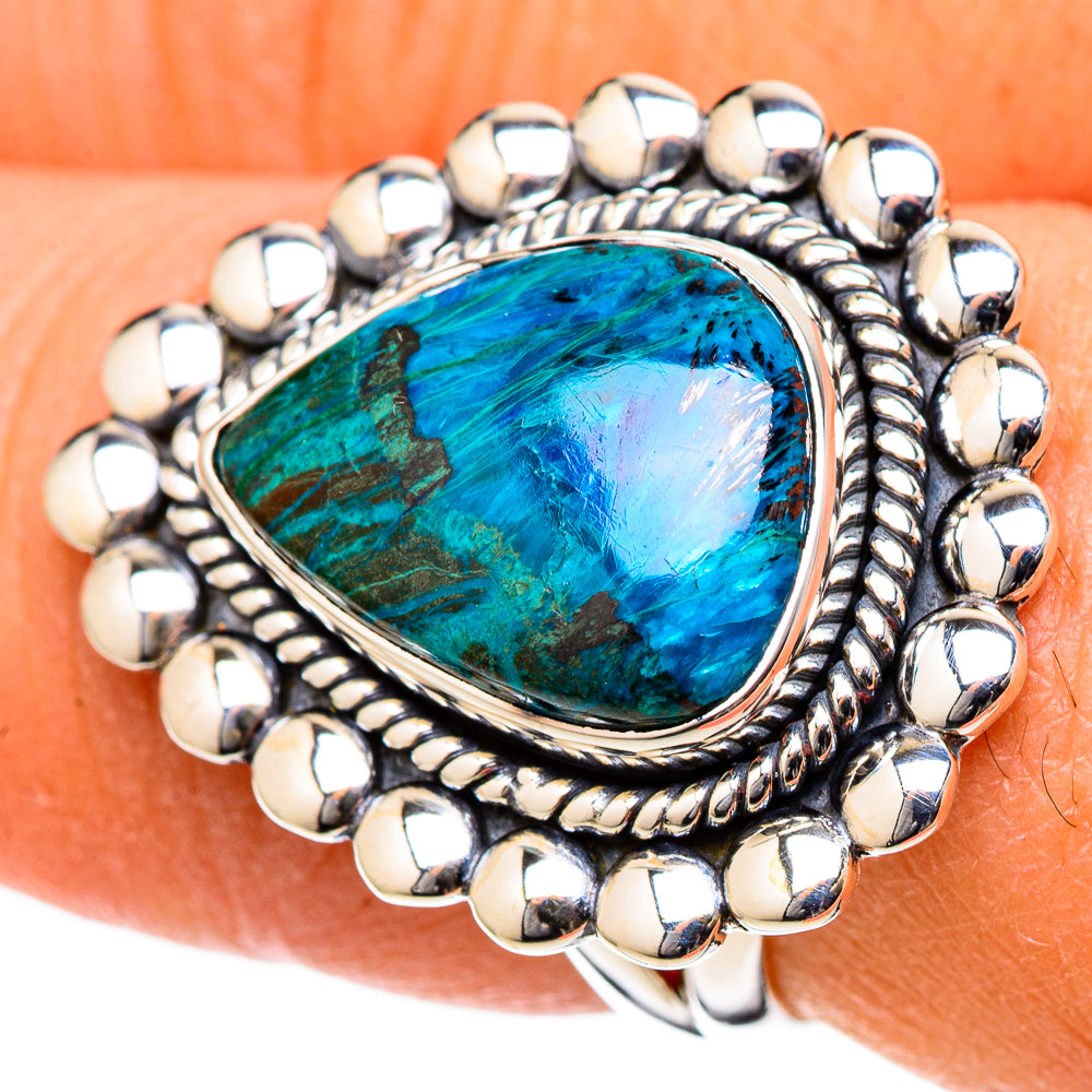 Chrysocolla Rings handcrafted by Anasilvercos - RING105050