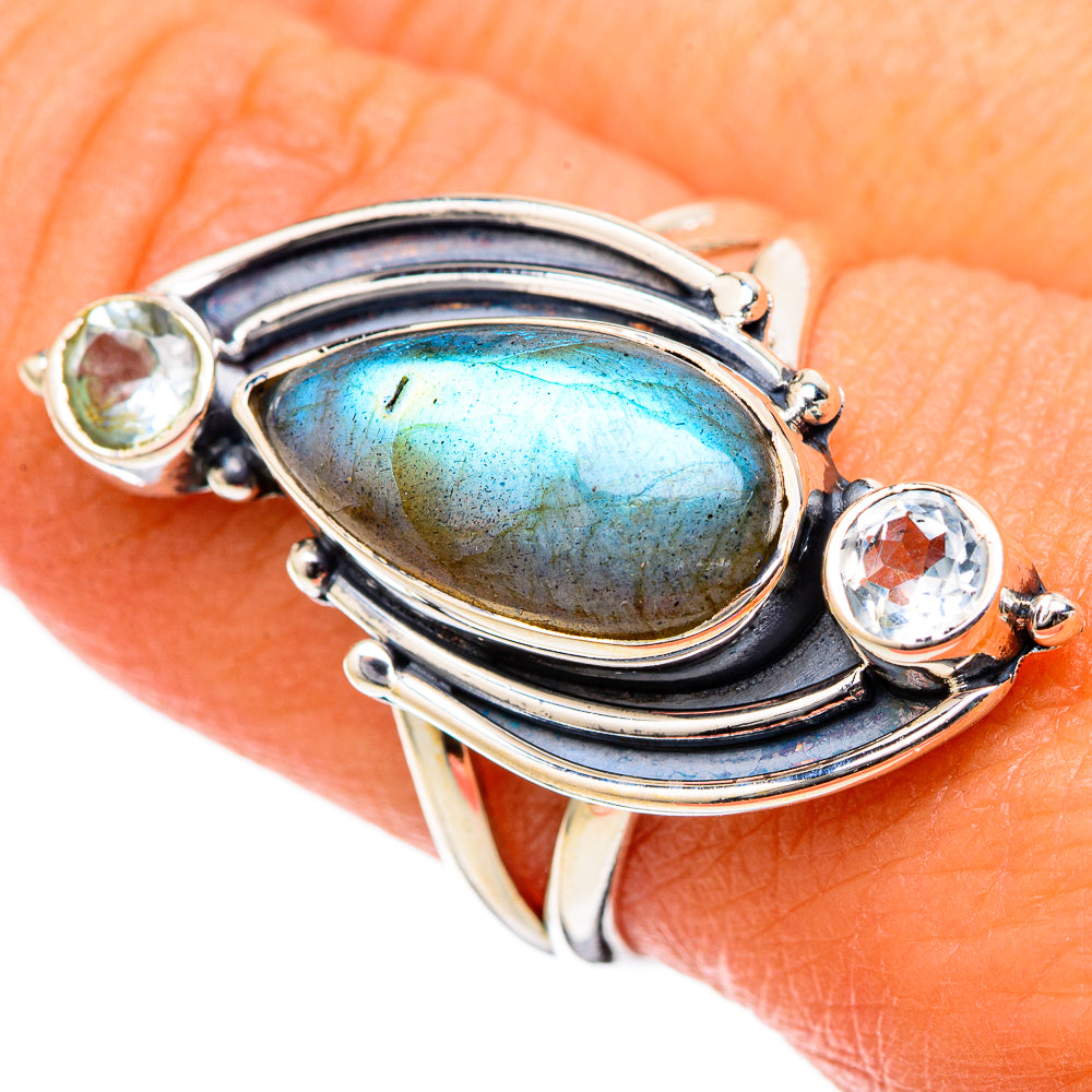 Labradorite Rings handcrafted by Anasilvercos - RING105052