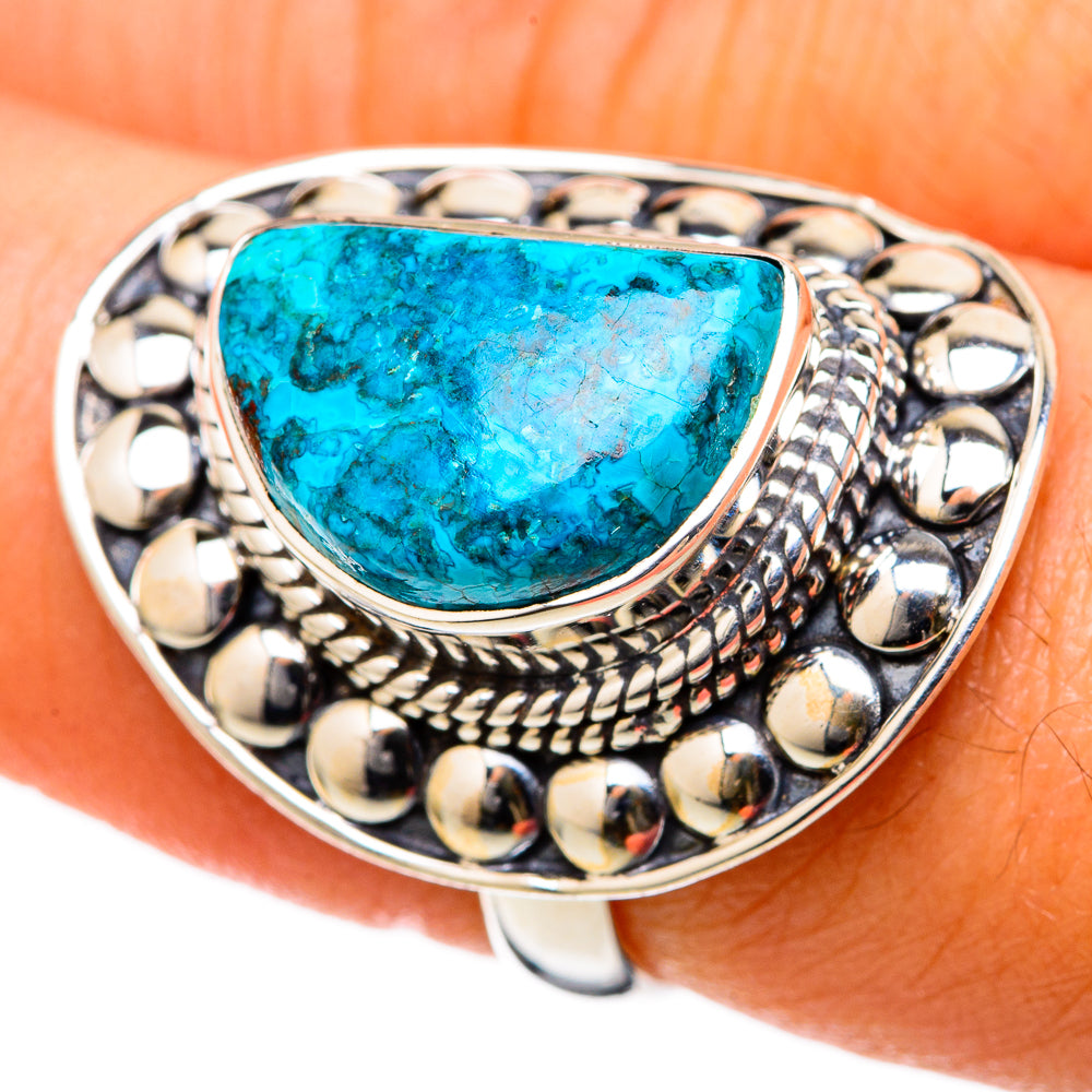 Chrysocolla Rings handcrafted by Anasilvercos - RING105056