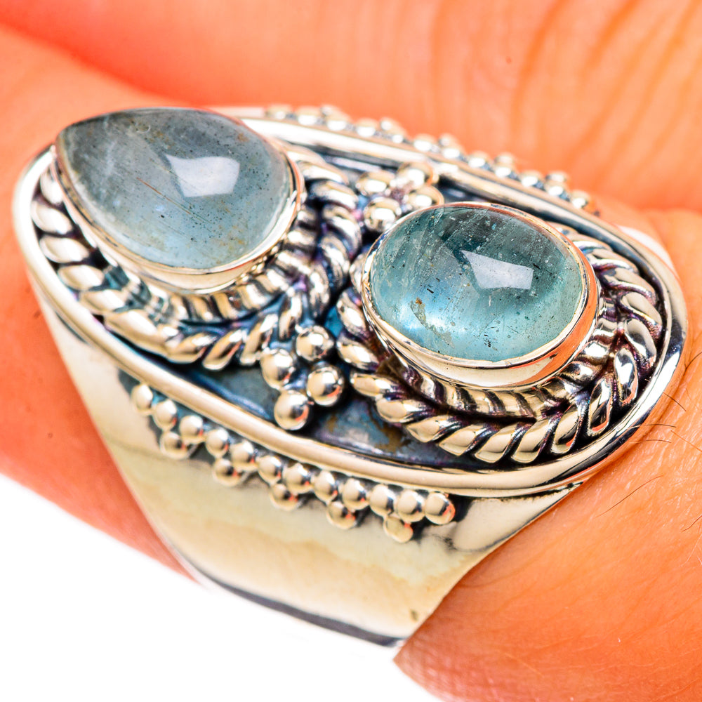 Aquamarine Rings handcrafted by Anasilvercos - RING105057