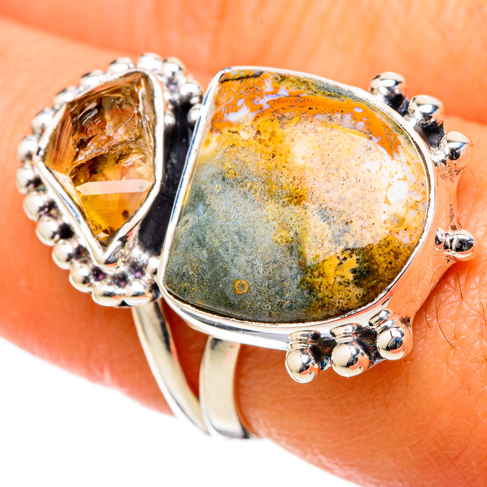 Ocean Jasper Rings handcrafted by Anasilvercos - RING105061