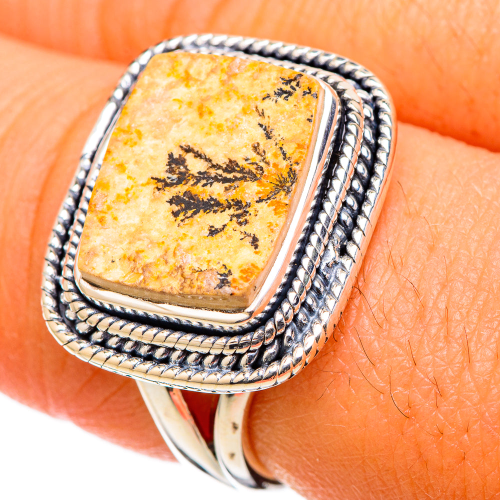Germany Psilomelane Dendrite Rings handcrafted by Anasilvercos - RING105064