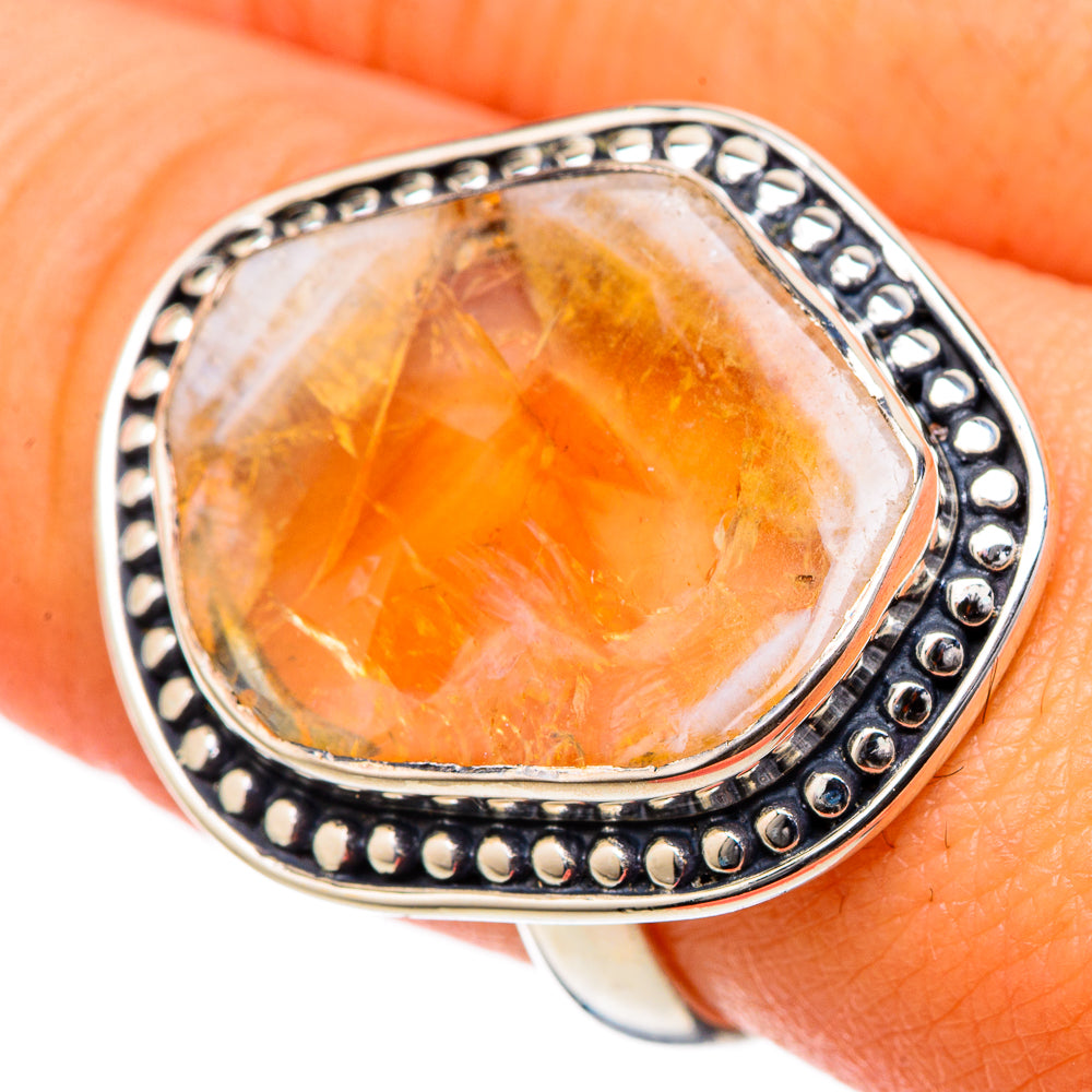 Citrine Rings handcrafted by Anasilvercos - RING105066