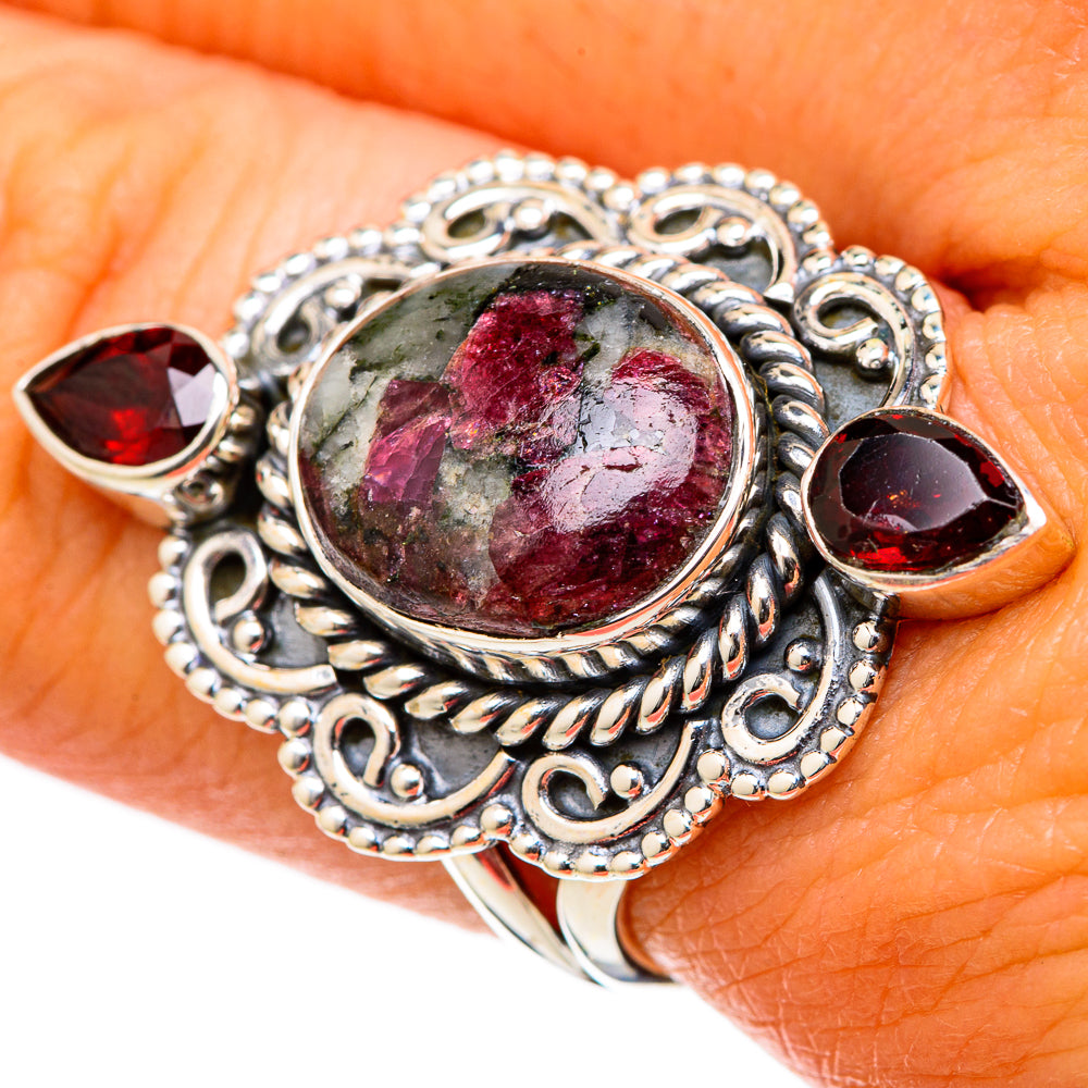 Russian Eudialyte Rings handcrafted by Anasilvercos - RING105069