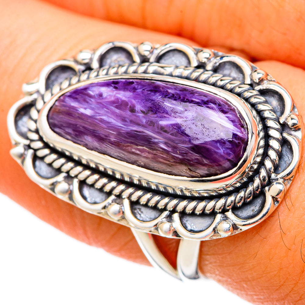 Charoite Rings handcrafted by Anasilvercos - RING105072
