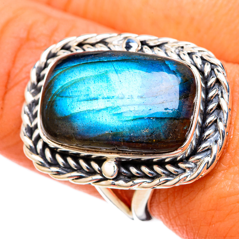 Labradorite Rings handcrafted by Anasilvercos - RING105086