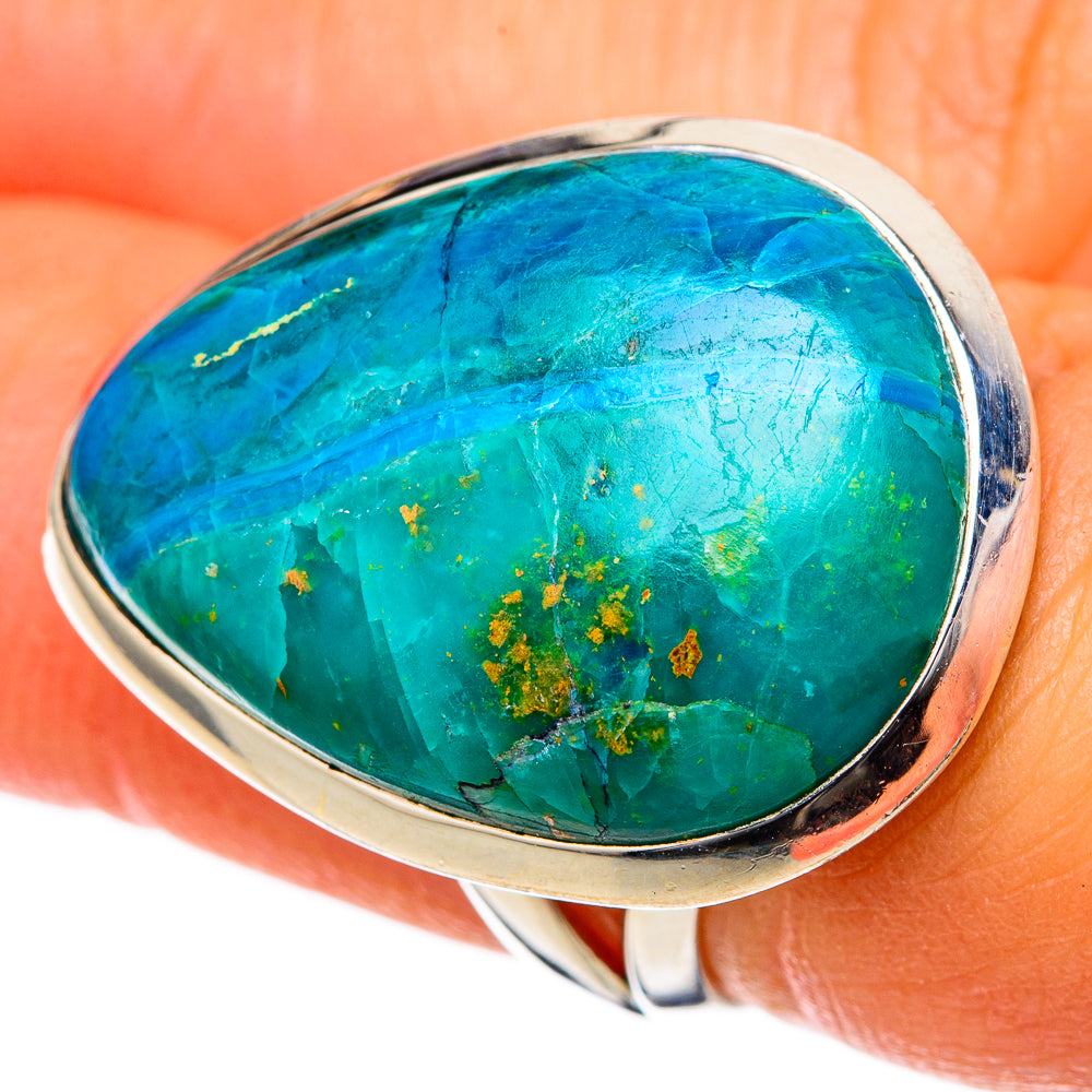 Chrysocolla Rings handcrafted by Anasilvercos - RING105087