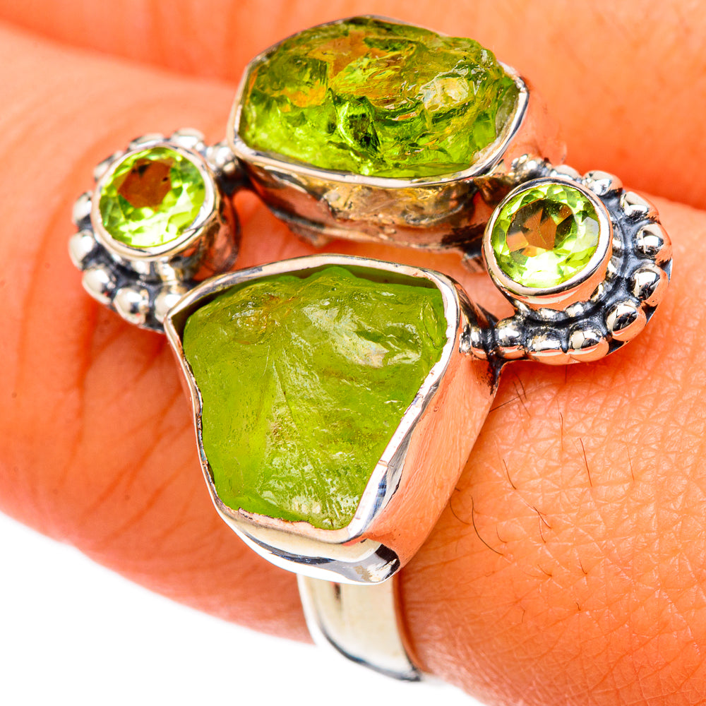 Peridot Rings handcrafted by Anasilvercos - RING105092