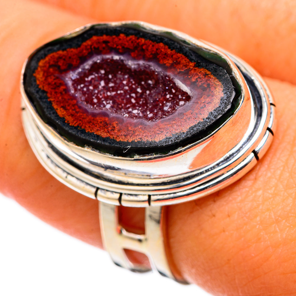 Coconut Geode Druzy Rings handcrafted by Anasilvercos - RING105095