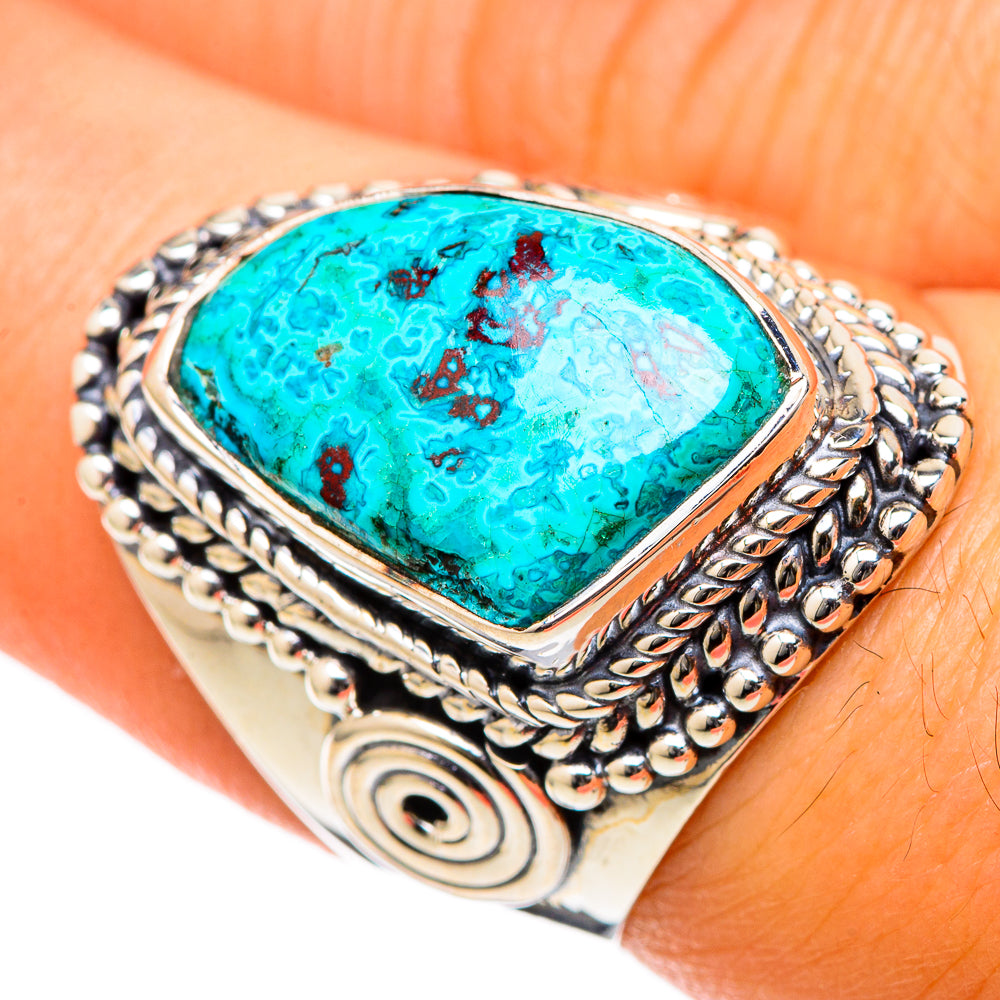 Chrysocolla Rings handcrafted by Anasilvercos - RING105125