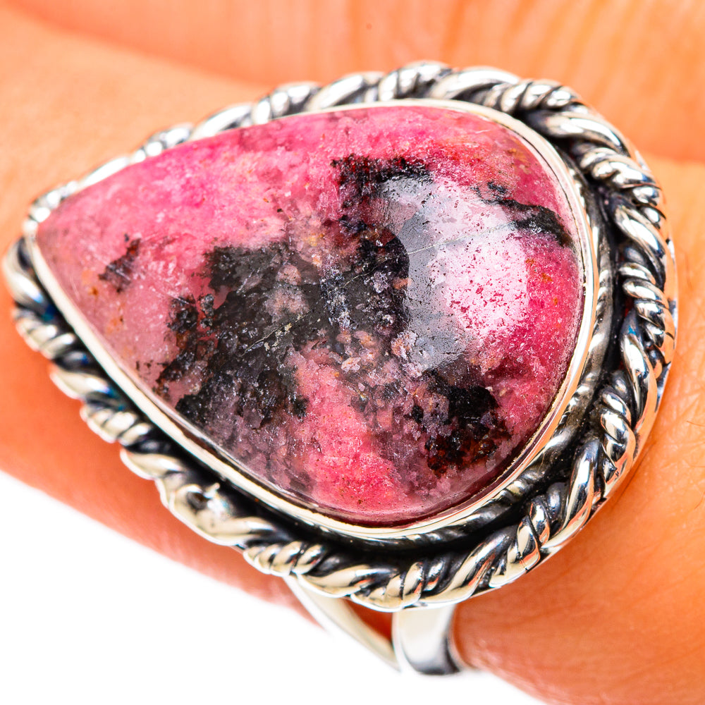 Rhodonite Rings handcrafted by Anasilvercos - RING105137