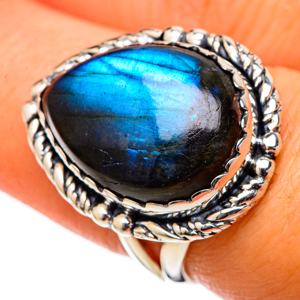 Labradorite Rings handcrafted by Anasilvercos - RING105150