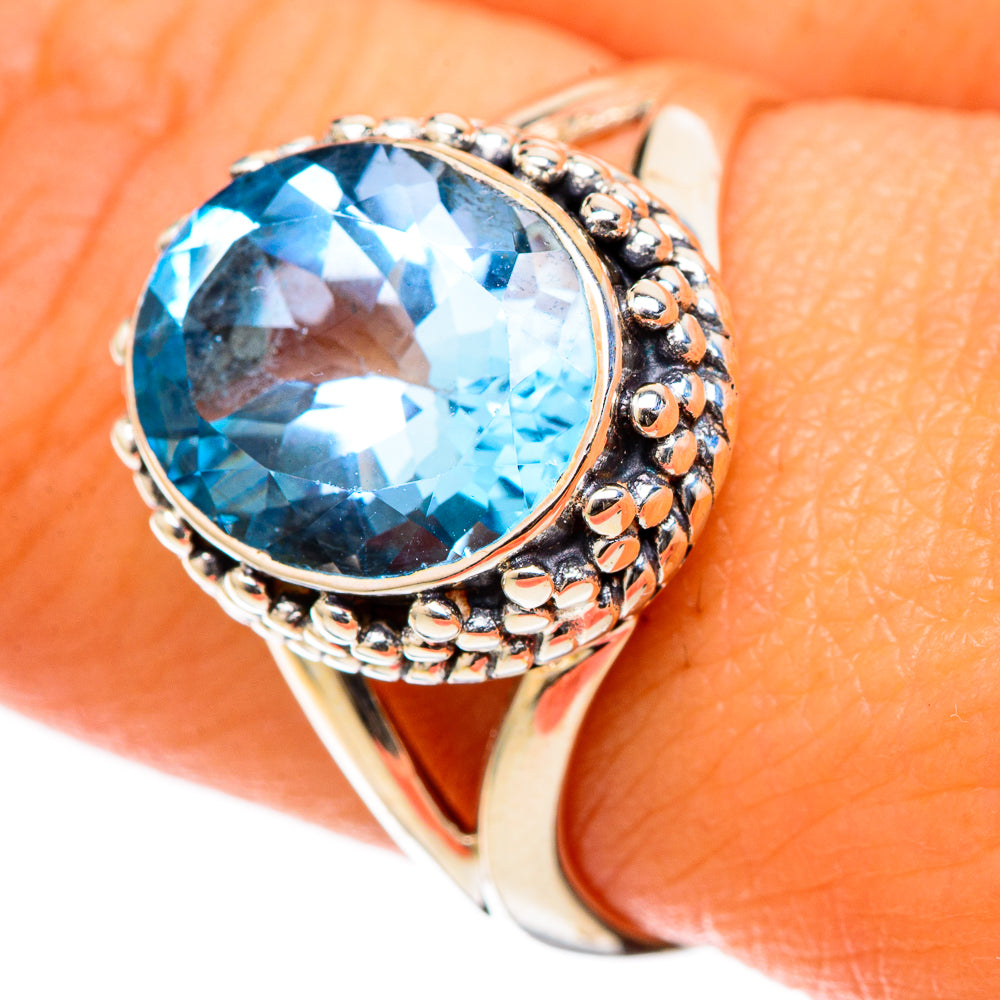 Blue Topaz Rings handcrafted by Anasilvercos - RING105152