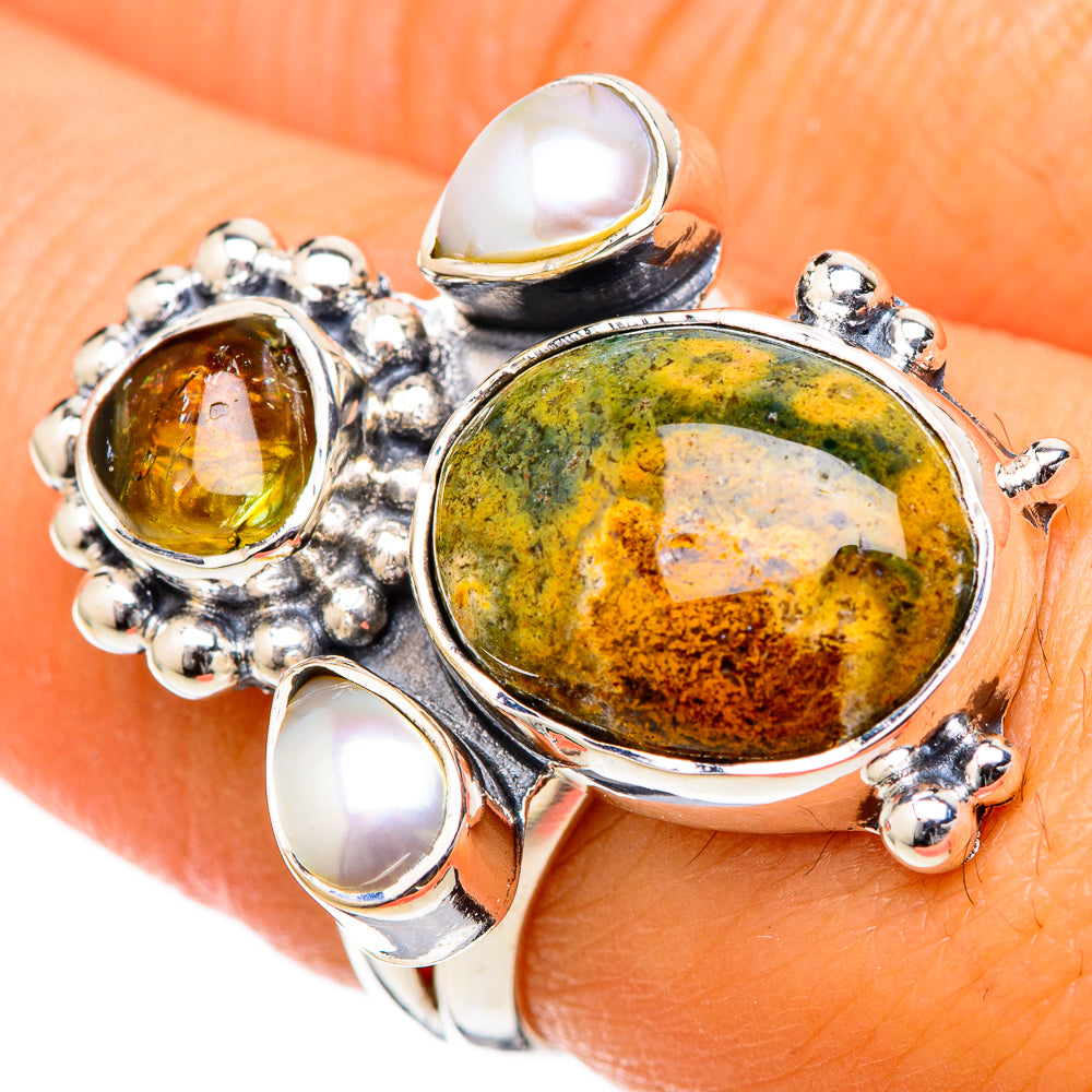Ocean Jasper Rings handcrafted by Anasilvercos - RING105157