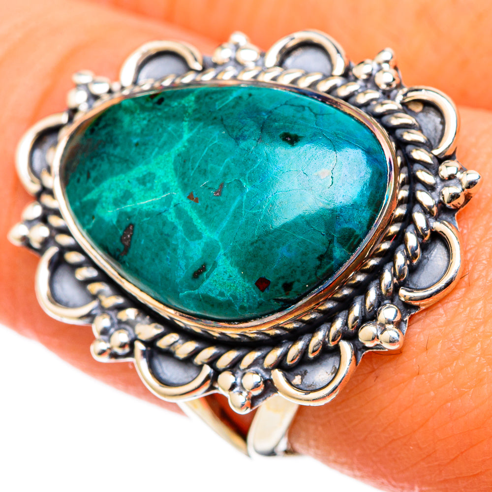 Chrysocolla Rings handcrafted by Anasilvercos - RING105178