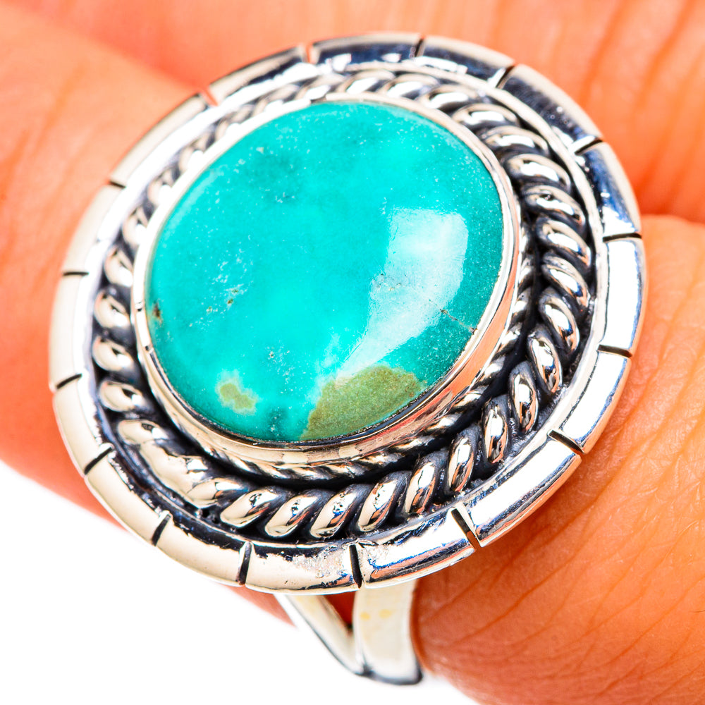 Tibetan Turquoise Rings handcrafted by Anasilvercos - RING105218