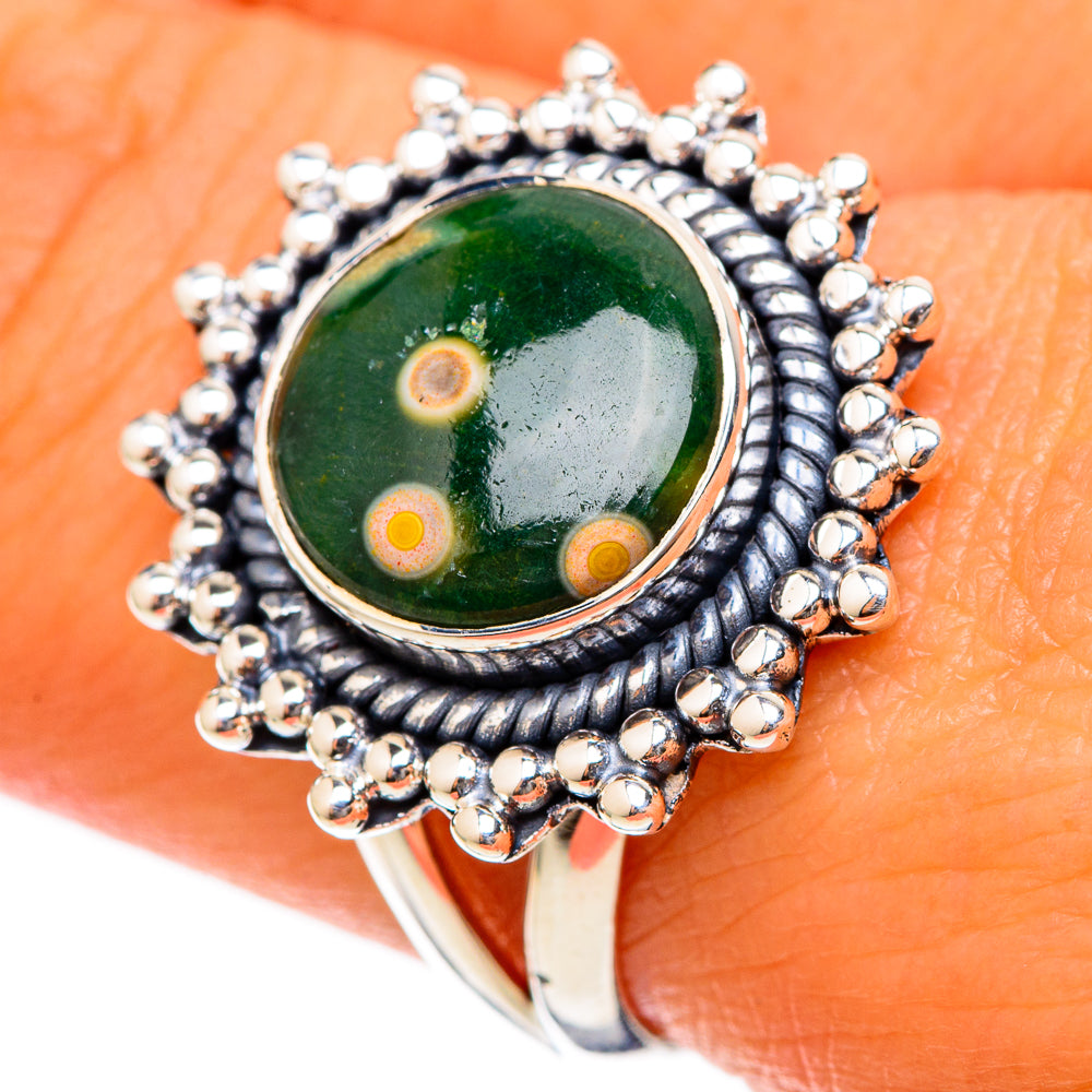 Ocean Jasper Rings handcrafted by Anasilvercos - RING105226