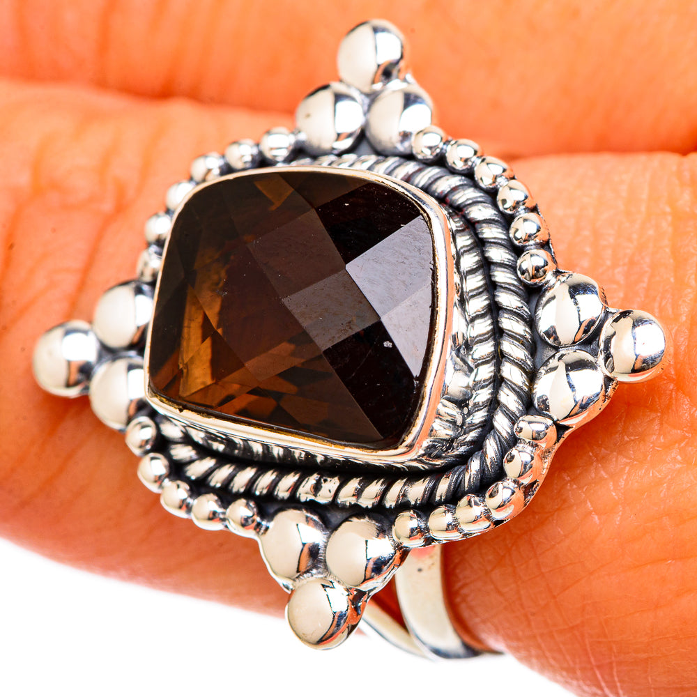 Smoky Quartz Rings handcrafted by Anasilvercos - RING105229