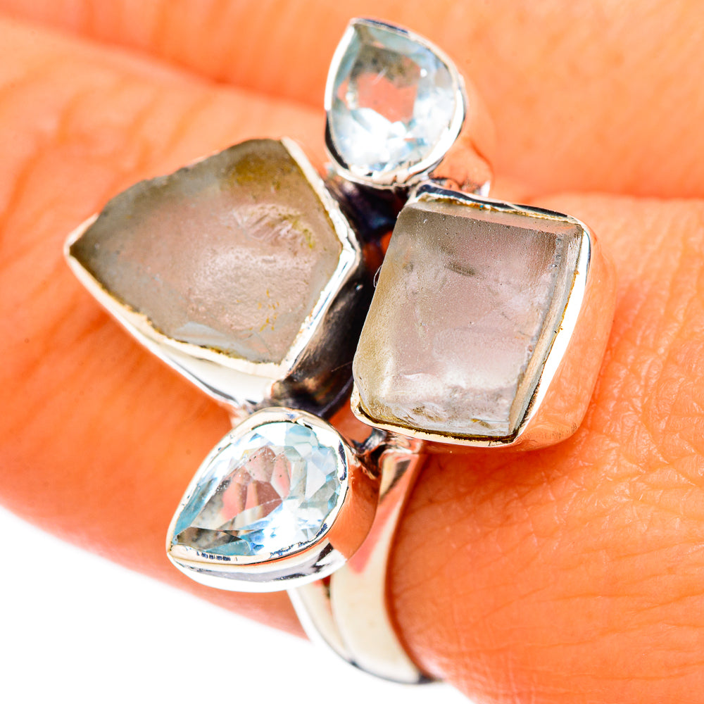 Aquamarine Rings handcrafted by Anasilvercos - RING105239