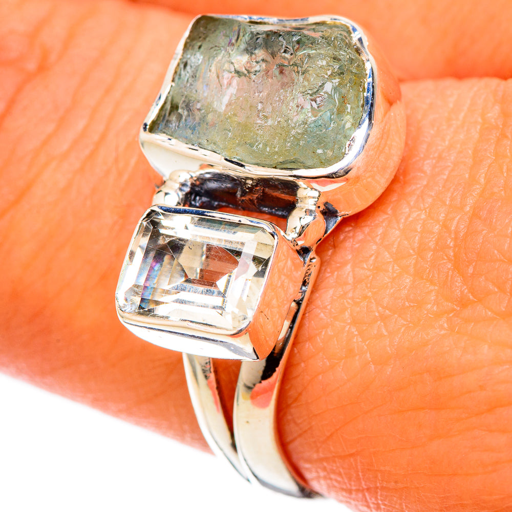 Aquamarine Rings handcrafted by Anasilvercos - RING105242