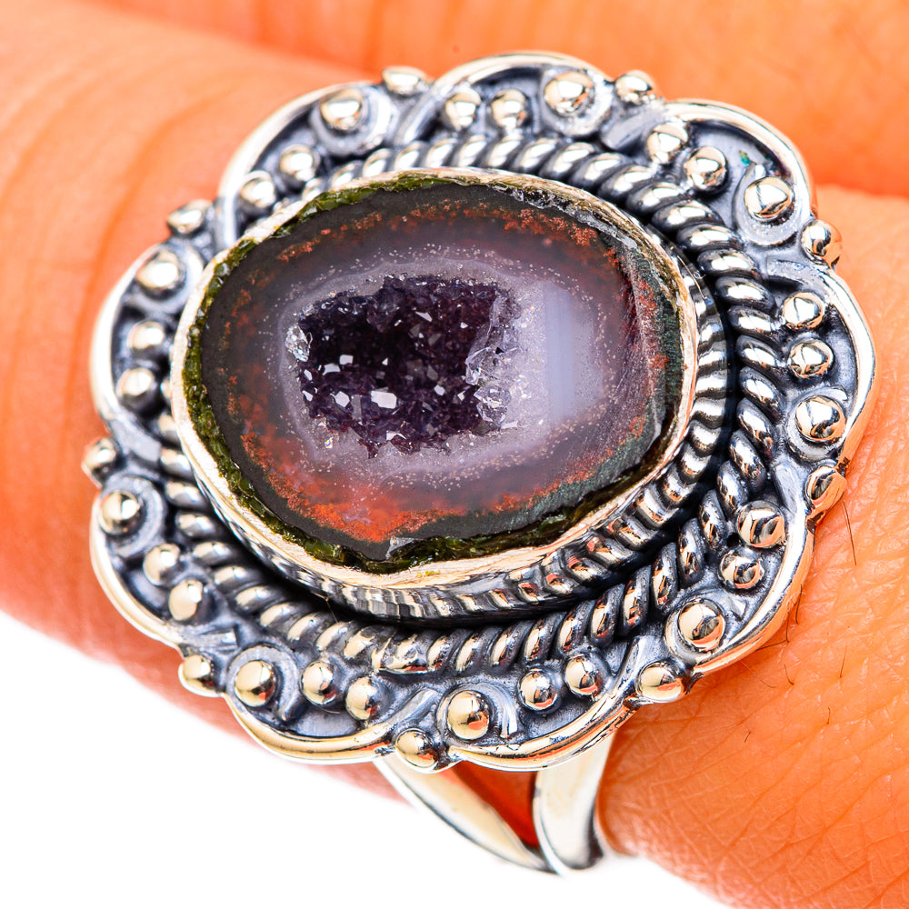 Coconut Geode Druzy Rings handcrafted by Anasilvercos - RING105253