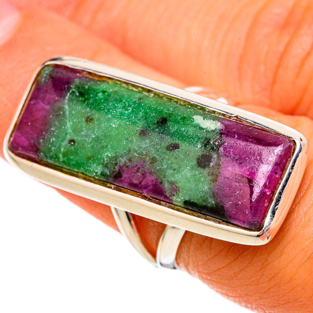 Ruby Zoisite Rings handcrafted by Anasilvercos - RING105279