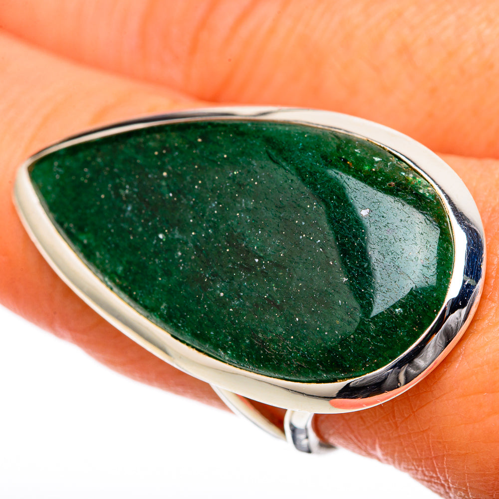 Green Aventurine Rings handcrafted by Anasilvercos - RING105282