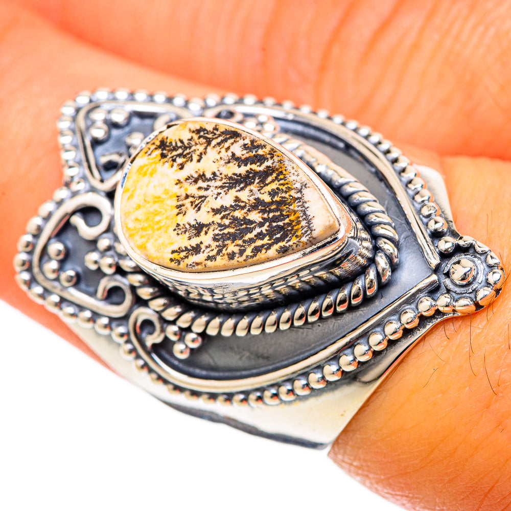 Germany Psilomelane Dendrite Rings handcrafted by Anasilvercos - RING105289