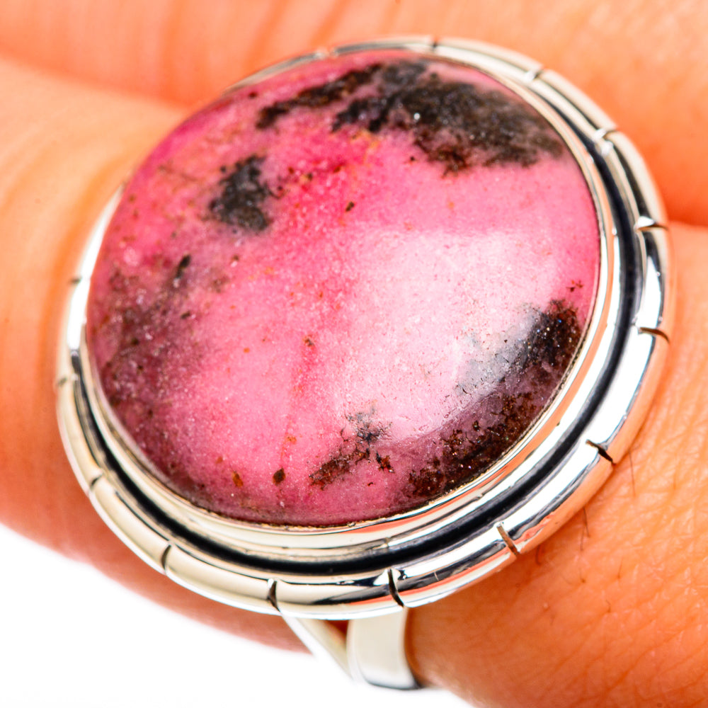 Rhodonite Rings handcrafted by Anasilvercos - RING105297