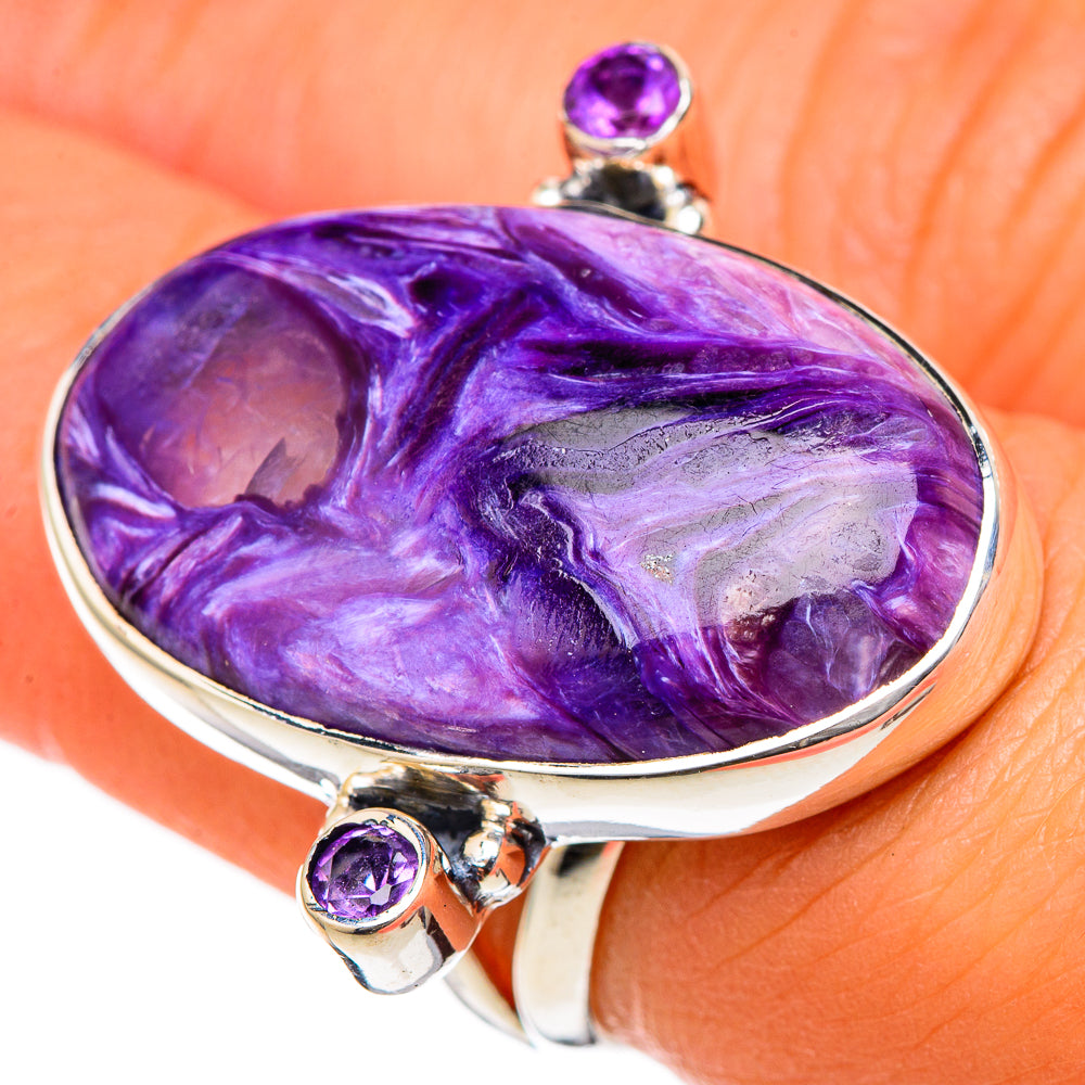 Charoite Rings handcrafted by Anasilvercos - RING105298