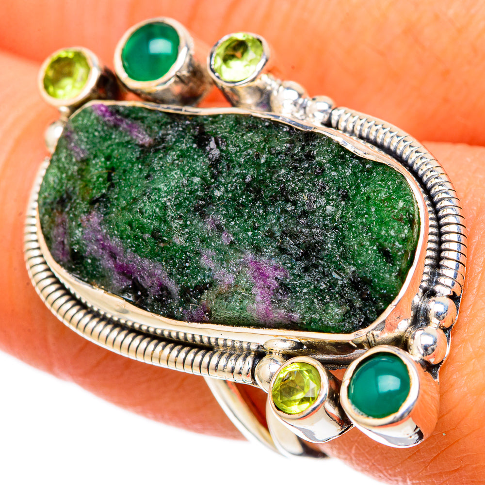 Ruby Zoisite Rings handcrafted by Anasilvercos - RING105316