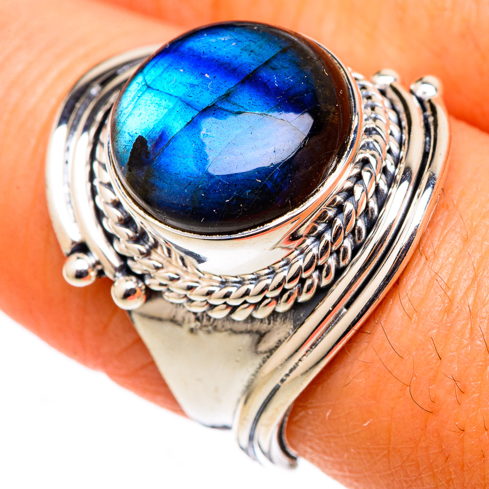 Labradorite Rings handcrafted by Anasilvercos - RING105318