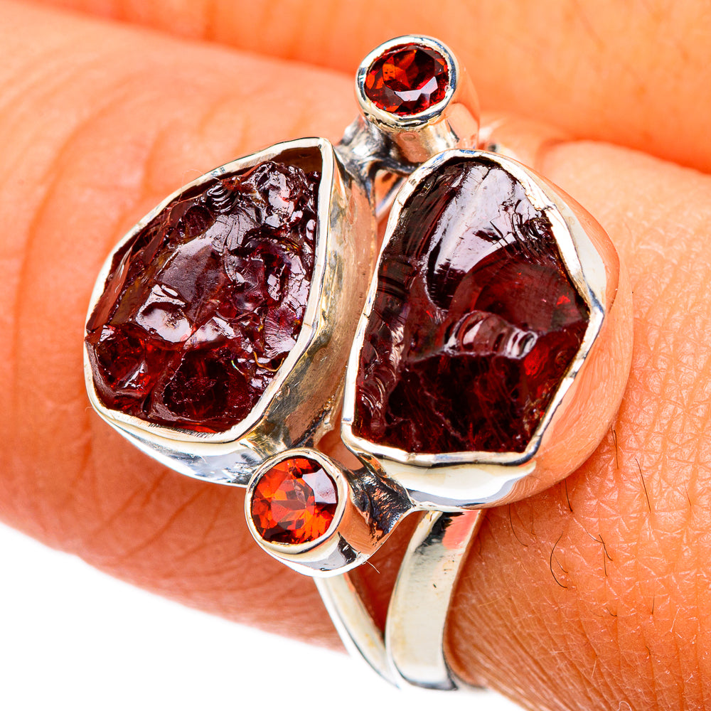 Garnet Rings handcrafted by Anasilvercos - RING105339