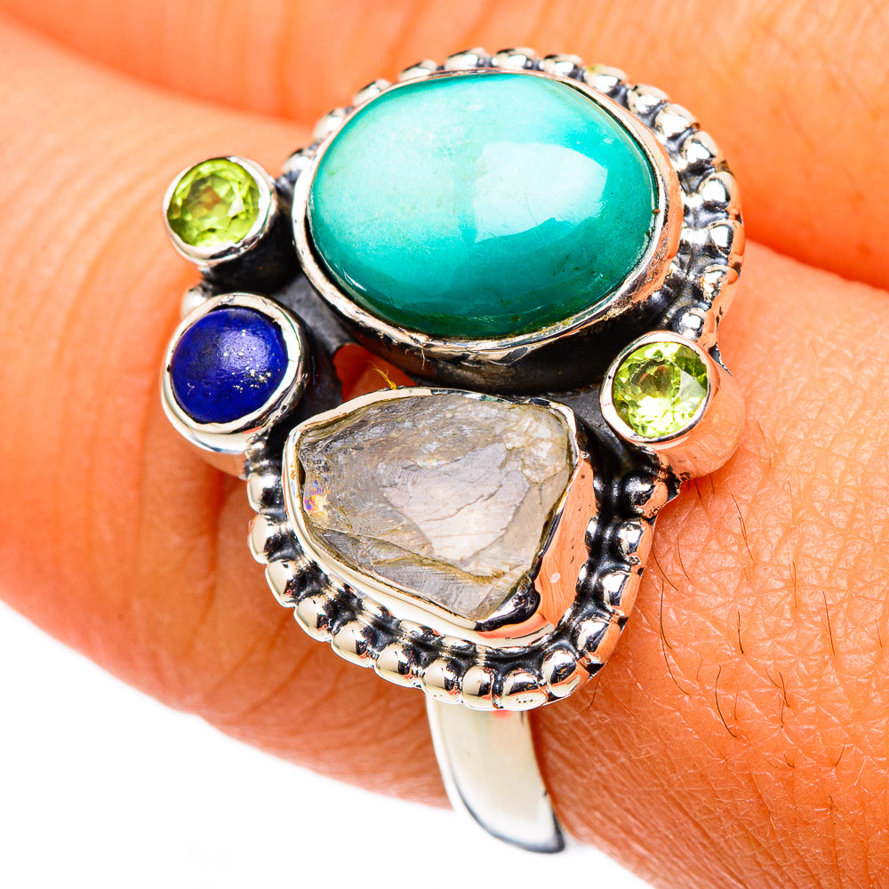 Tibetan Turquoise Rings handcrafted by Anasilvercos - RING105351