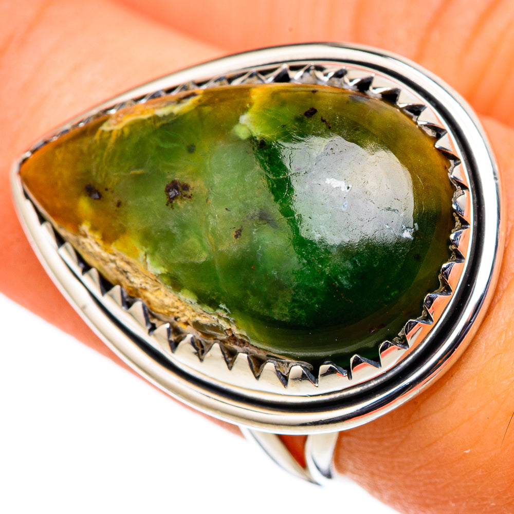 Australian Green Opal Rings handcrafted by Anasilvercos - RING105400