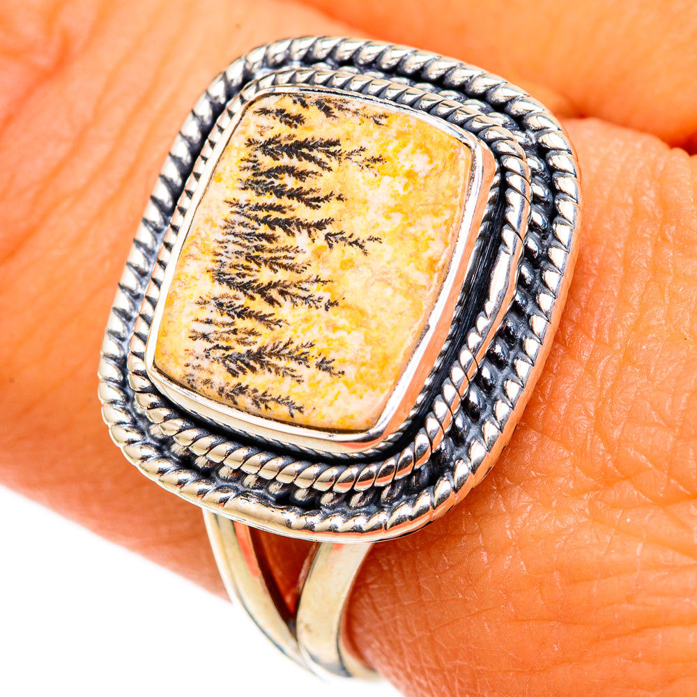 Germany Psilomelane Dendrite Rings handcrafted by Anasilvercos - RING105407