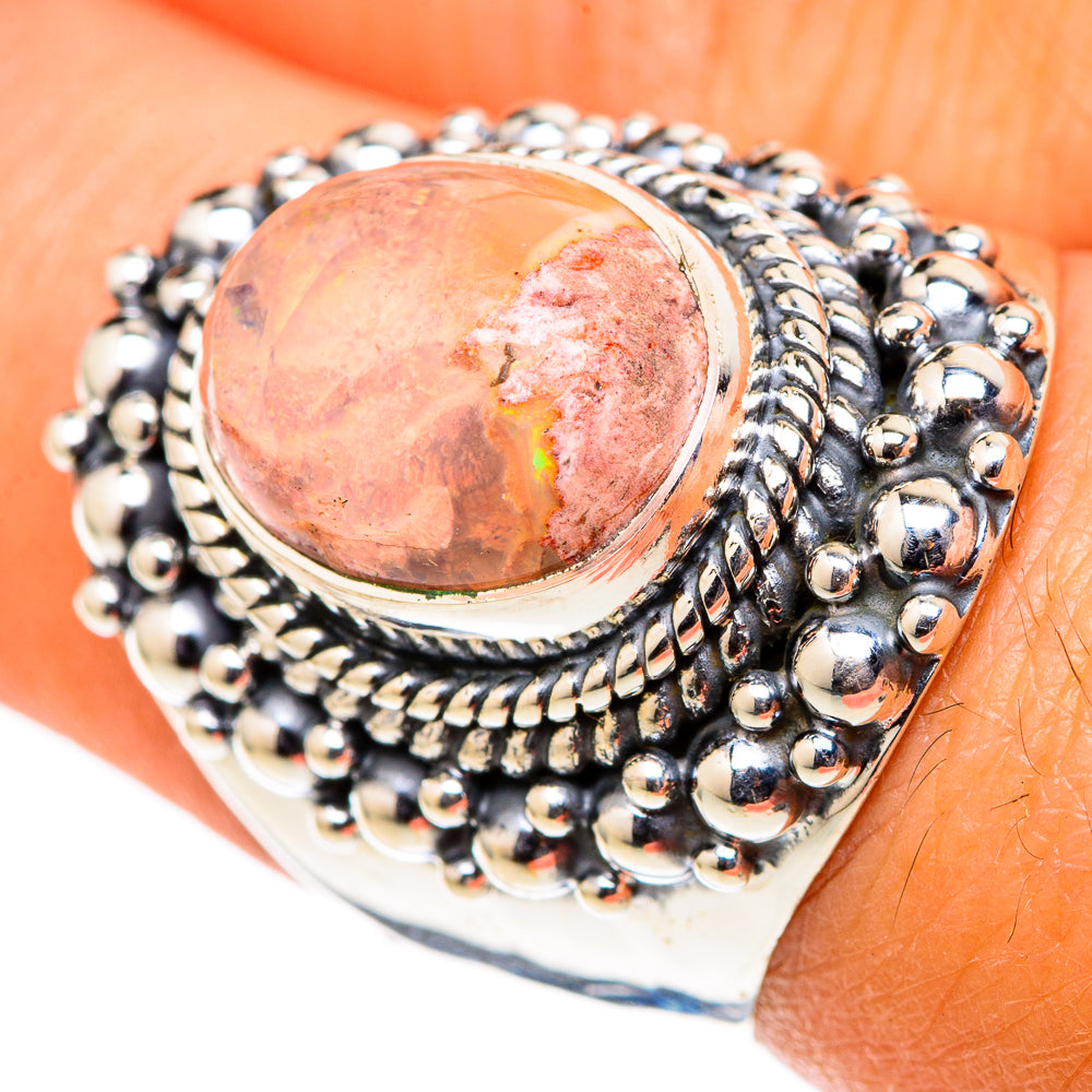Mexican Fire Opal Rings handcrafted by Anasilvercos - RING105431